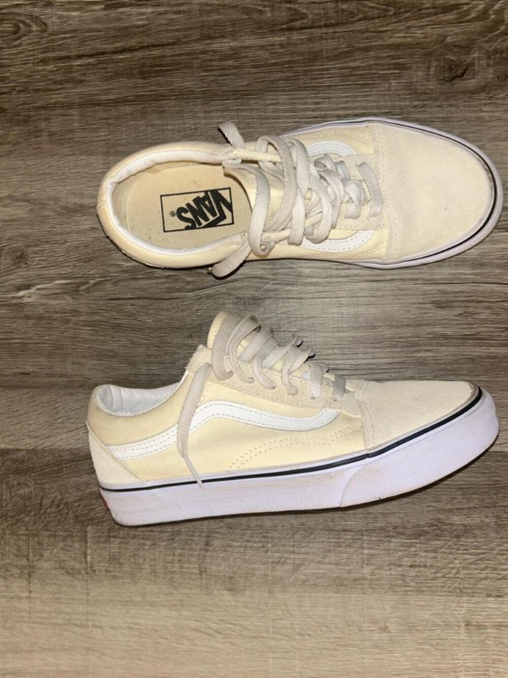 Vans Women's Cream and White Trainers